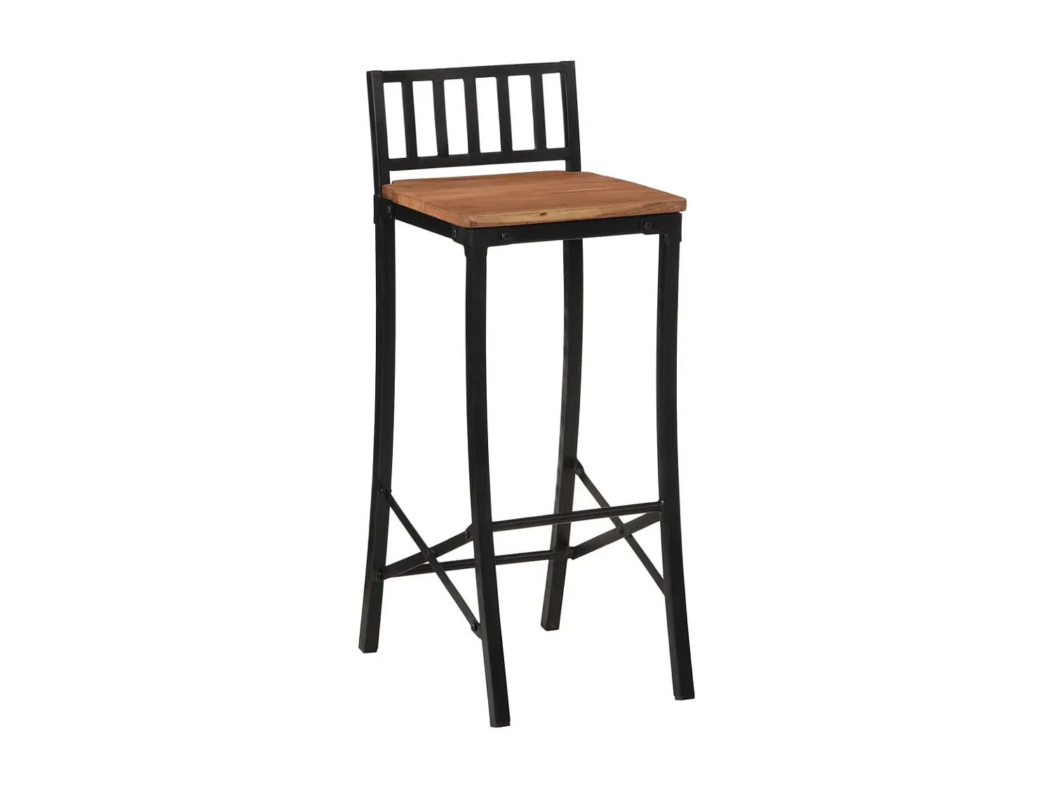 Chaises de bar lot de 4 bois d'acacia massif
