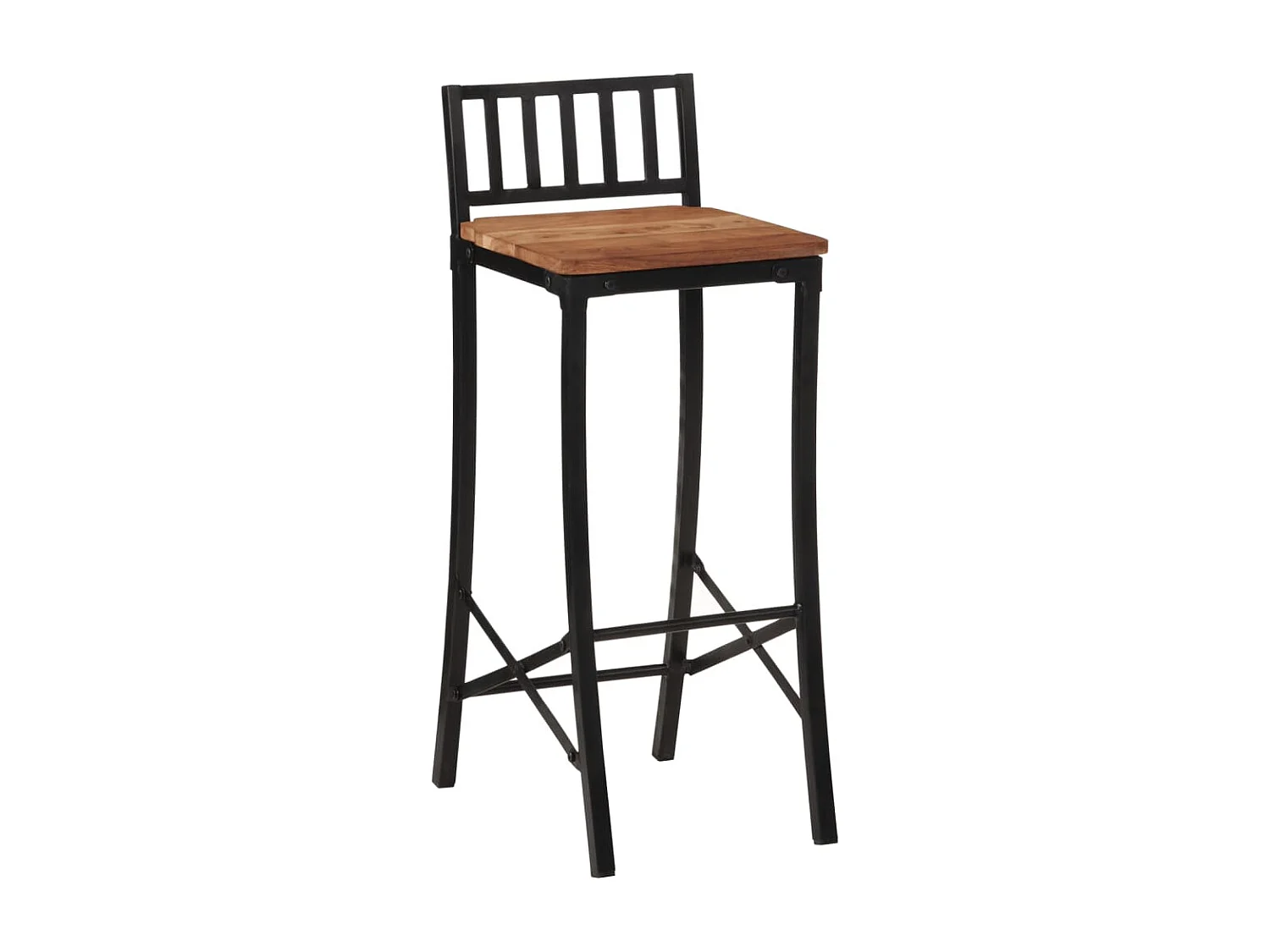Chaises de bar lot de 4 bois d'acacia massif