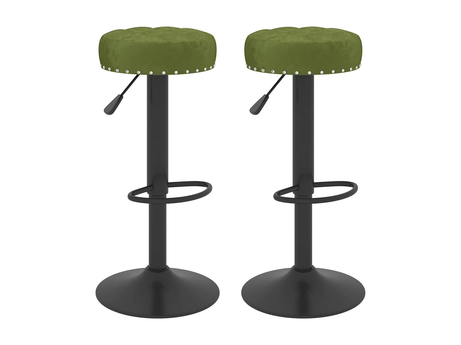 Bancos de bar 2 pcs veludo verde-claro