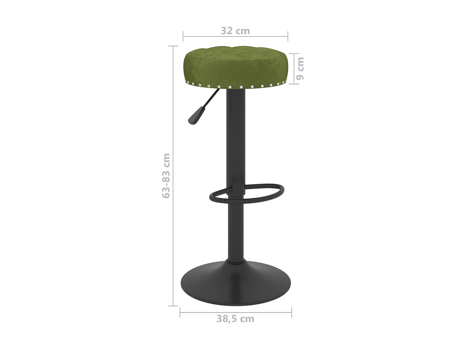 Bancos de bar 2 pcs veludo verde-claro