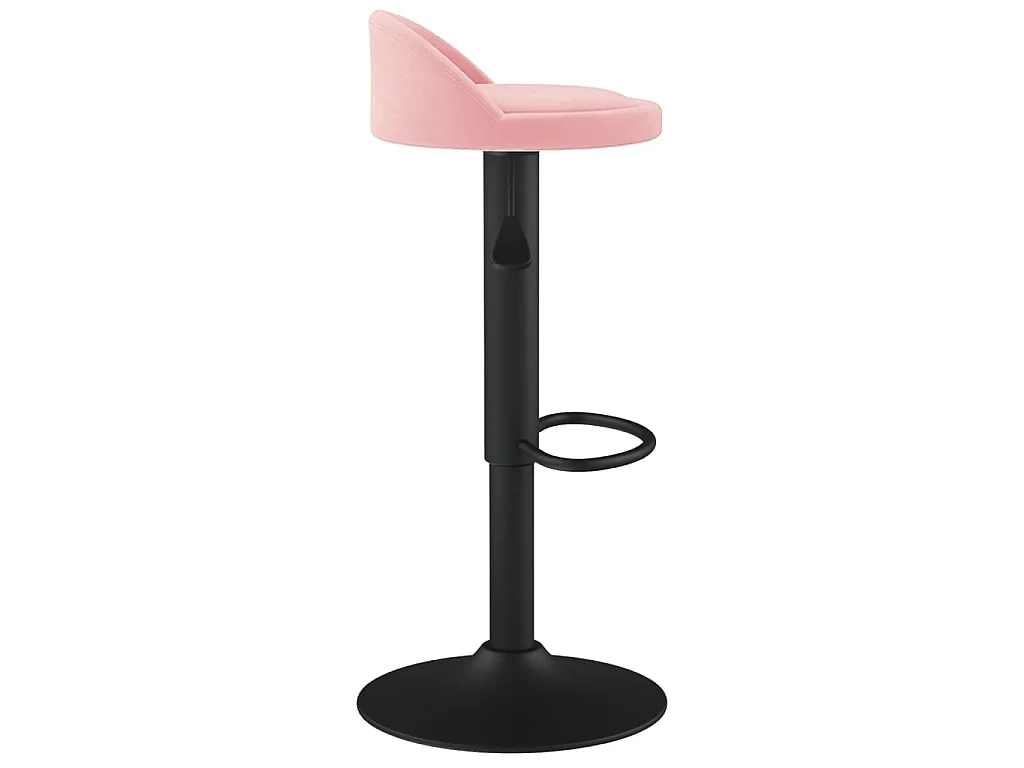 Tabourets de bar lot de 2 rose velours