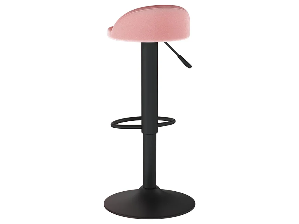 Tabourets de bar lot de 2 rose velours