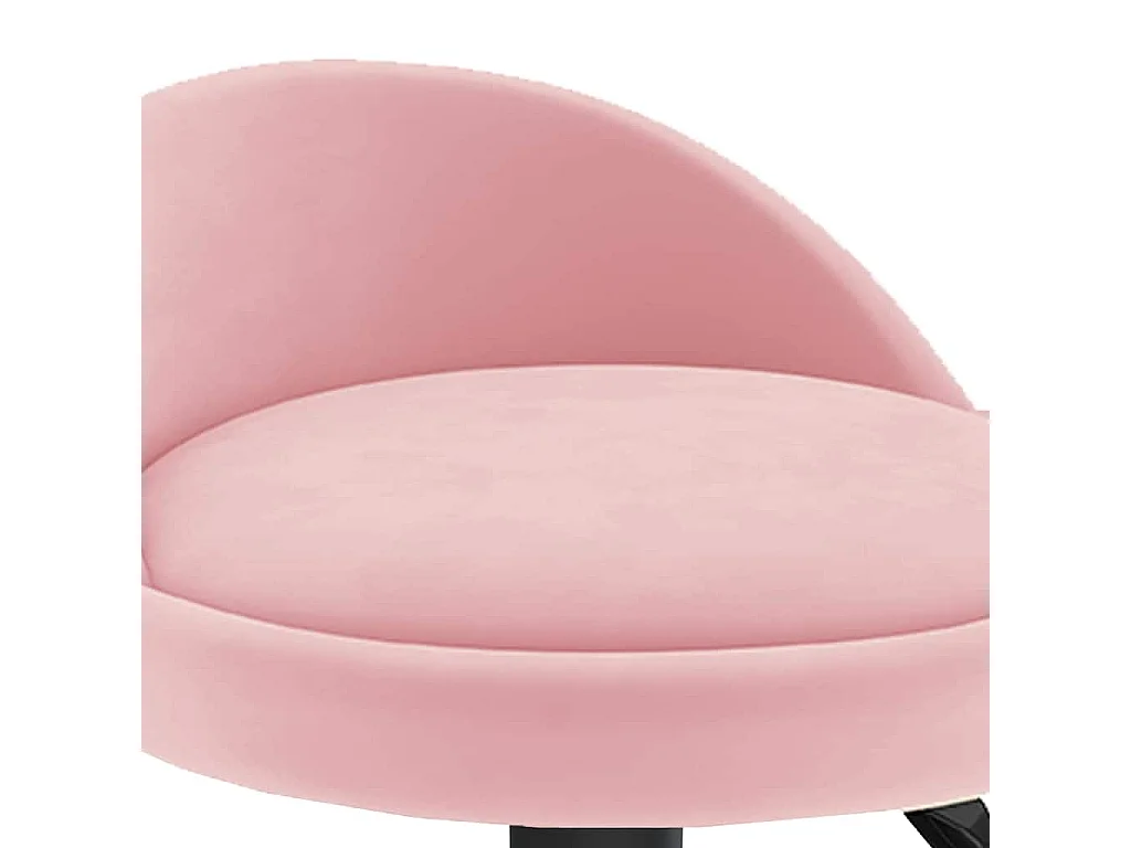 Tabourets de bar lot de 2 rose velours