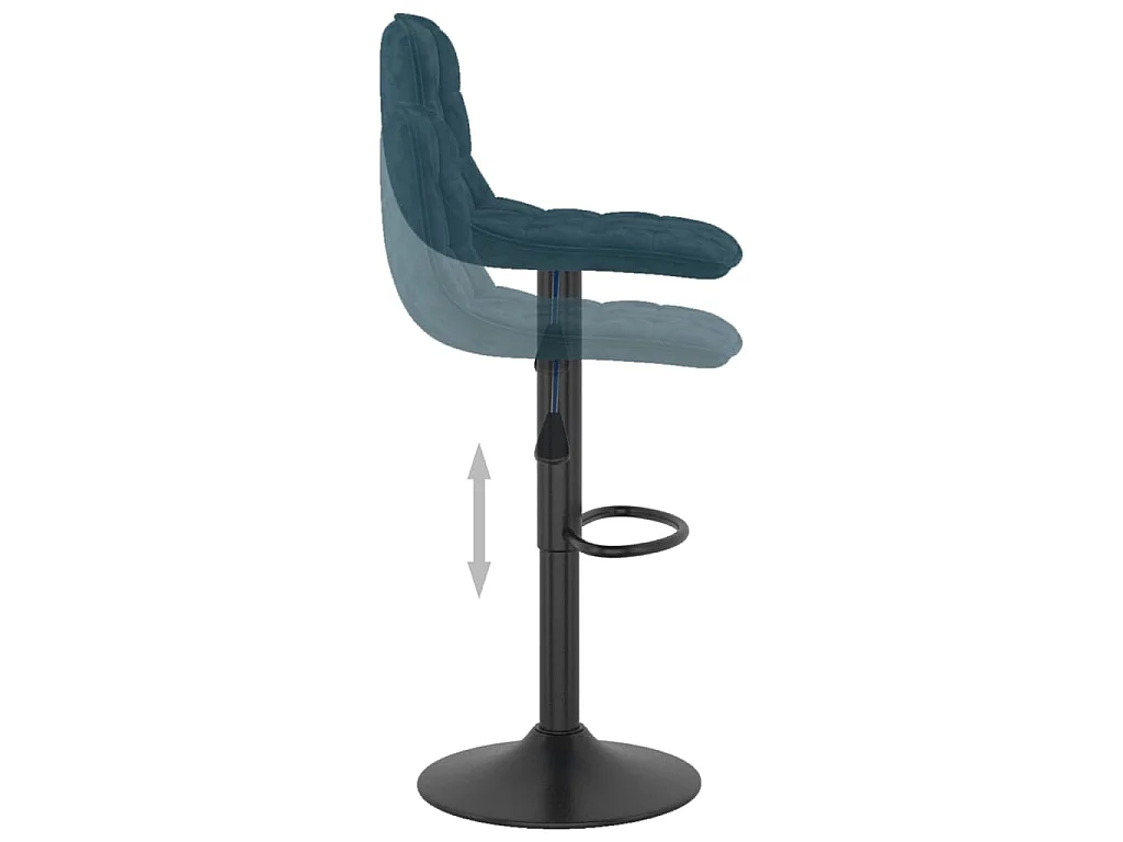 Bancos de bar 2 pcs veludo azul