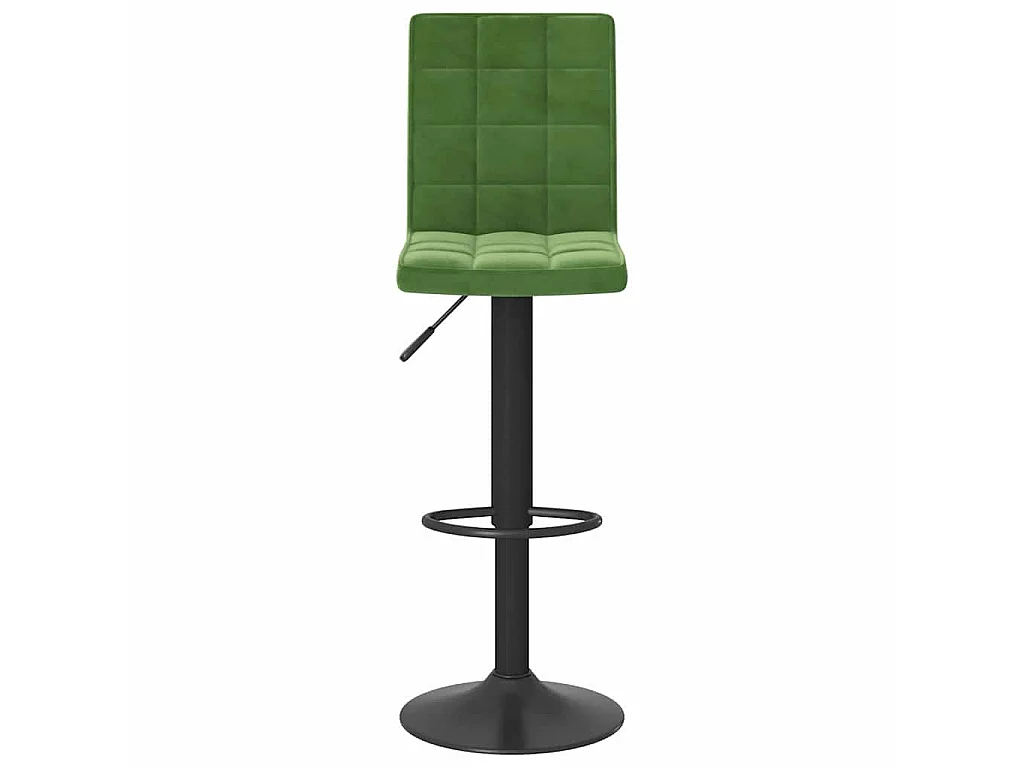 Tabourets de bar lot de 2 vert foncé velours