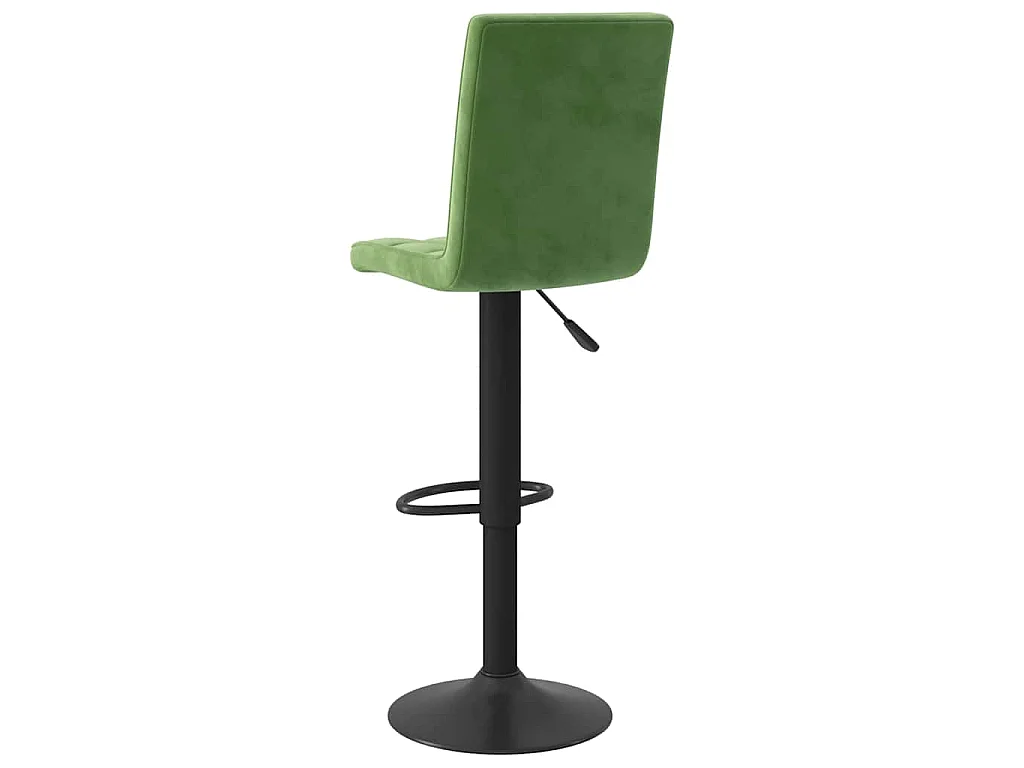 Tabourets de bar lot de 2 vert foncé velours
