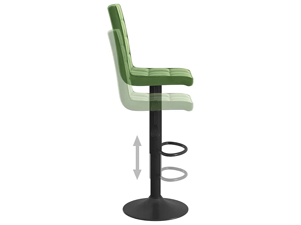 Tabourets de bar lot de 2 vert foncé velours