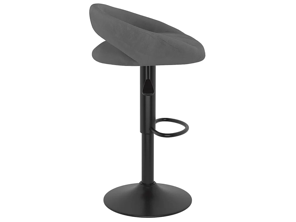 Barhocker 2 Stk. Dunkelgrau Samt
