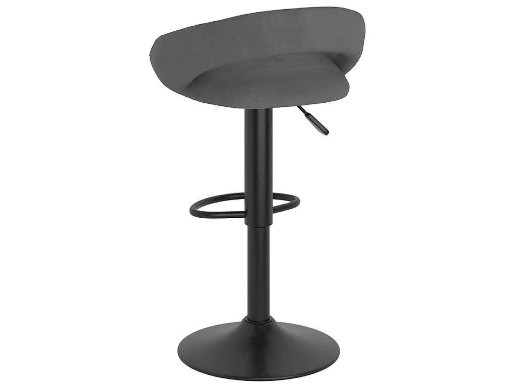 Barhocker 2 Stk. Dunkelgrau Samt