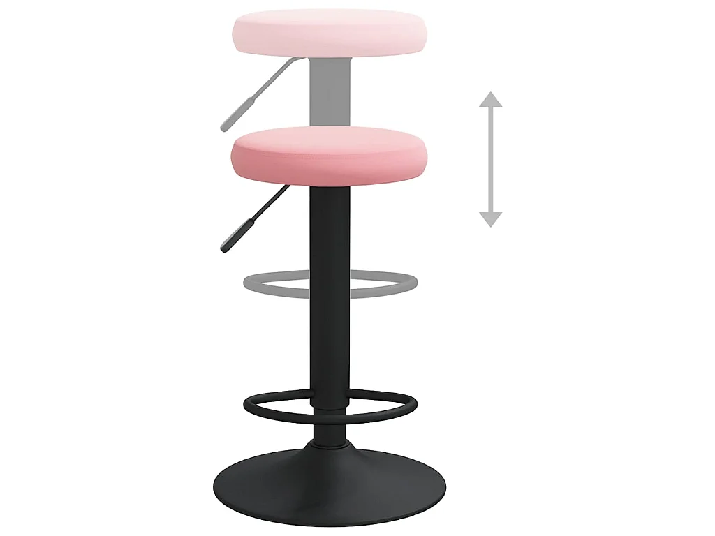 Bancos de bar 2 pcs veludo rosa