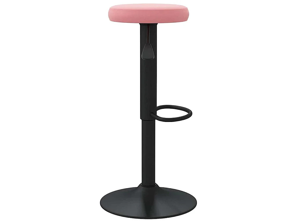 Tabourets de bar lot de 2 rose velours