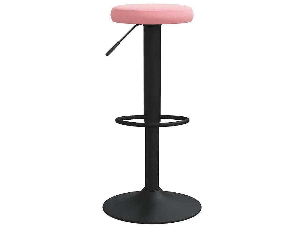Tabourets de bar lot de 2 rose velours