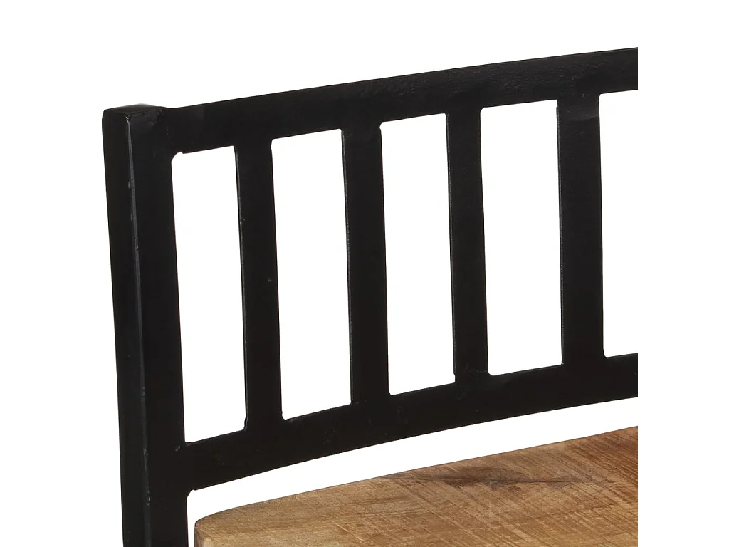 Chaises de bar lot de 4 bois de manguier massif brut