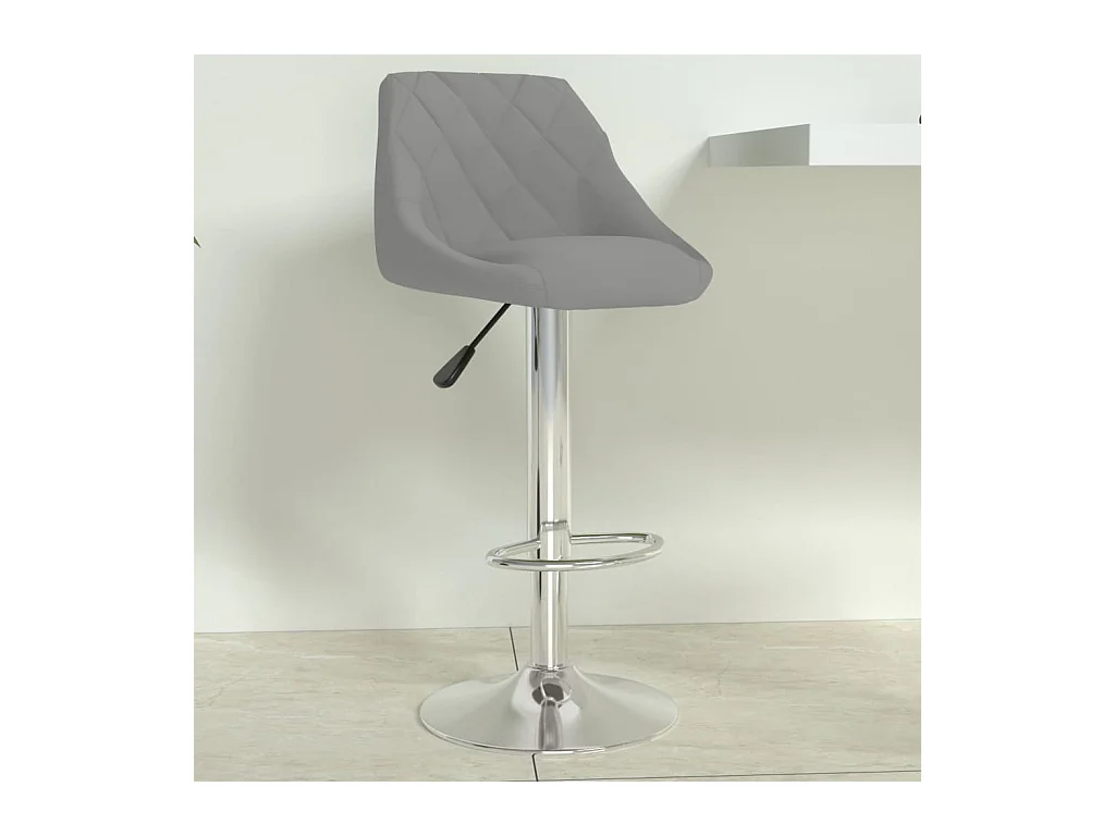 Tabouret de bar Gris clair Velours