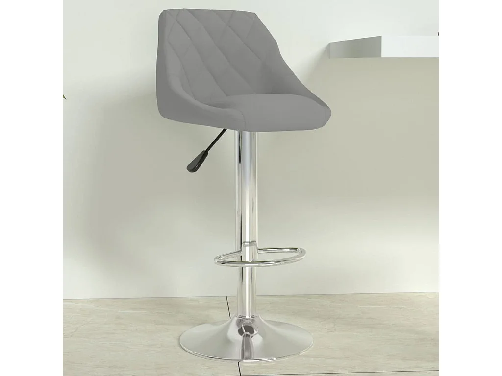 Barhocker Hellgrau Samt