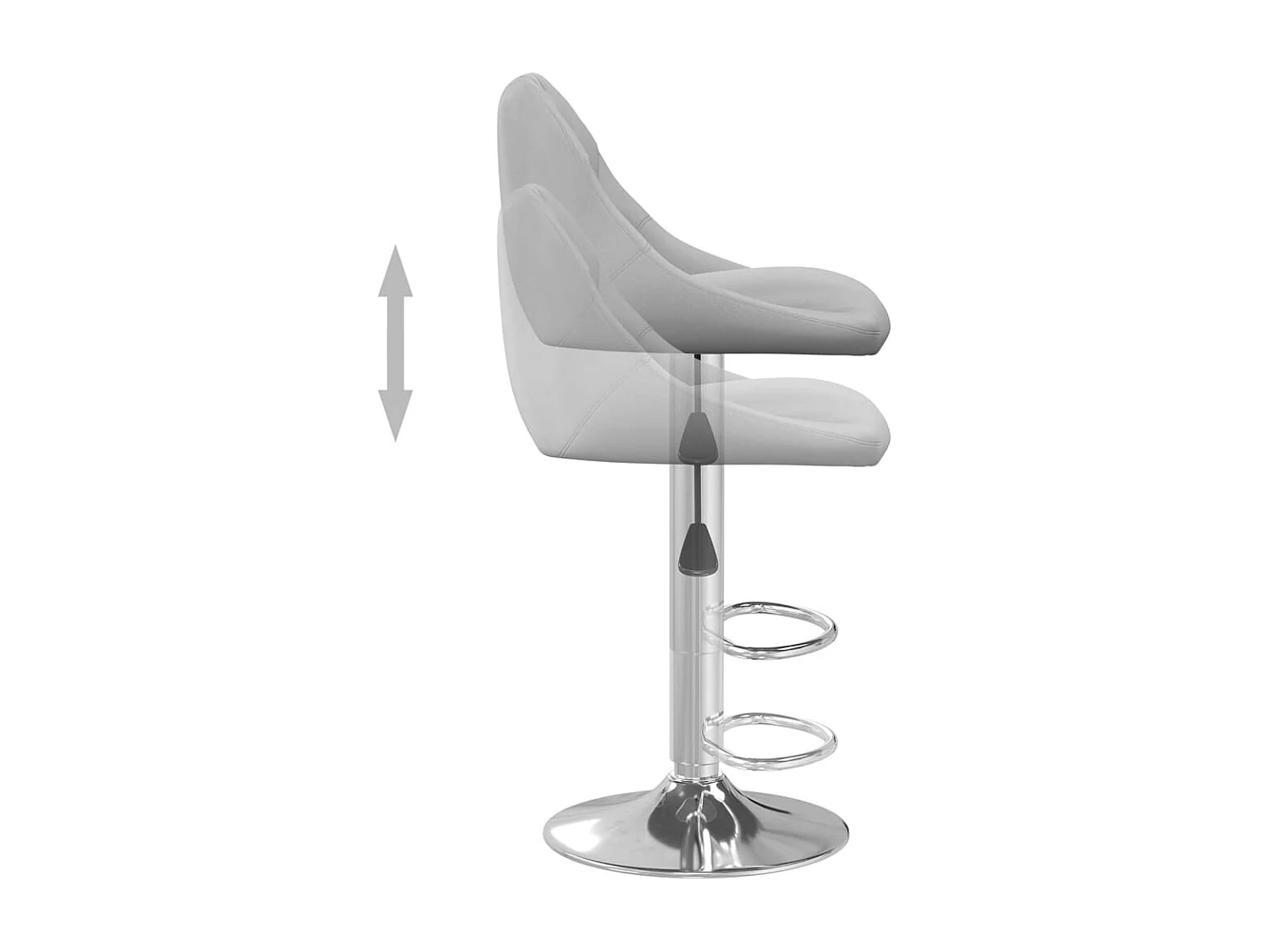 Barhocker Hellgrau Samt