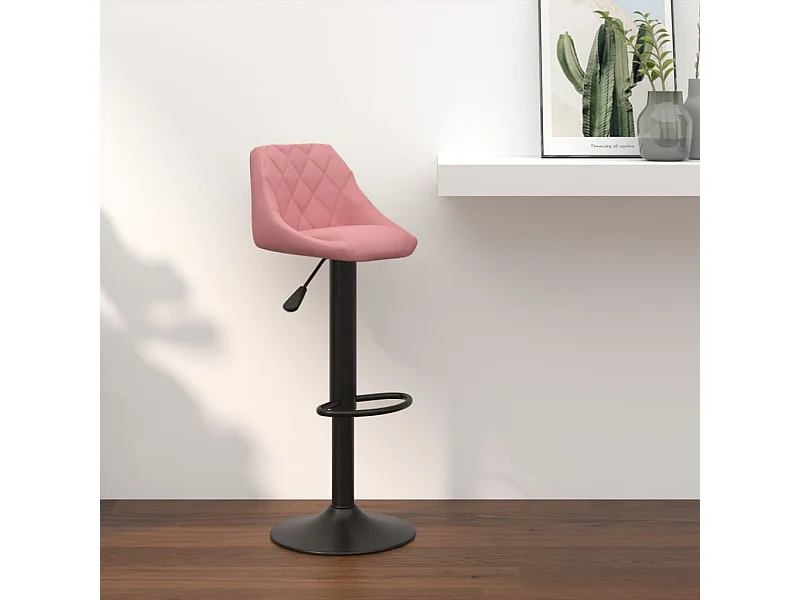 Tabouret de bar Rose Velours