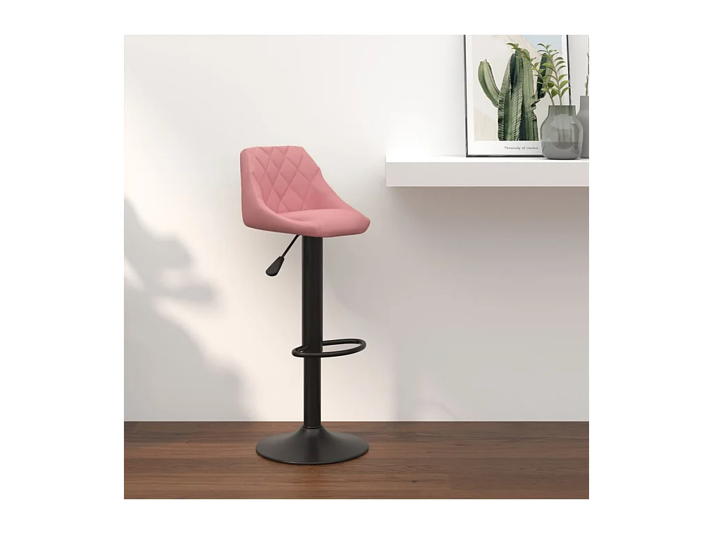 Tabouret de bar Rose Velours