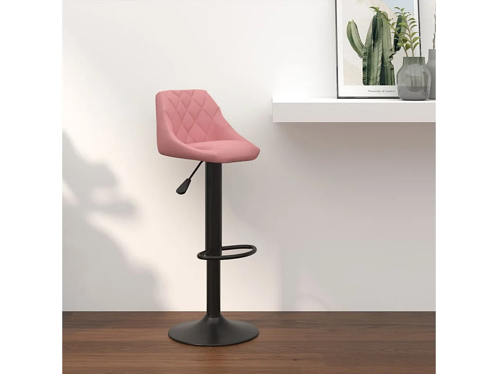 Tabouret de bar Rose Velours