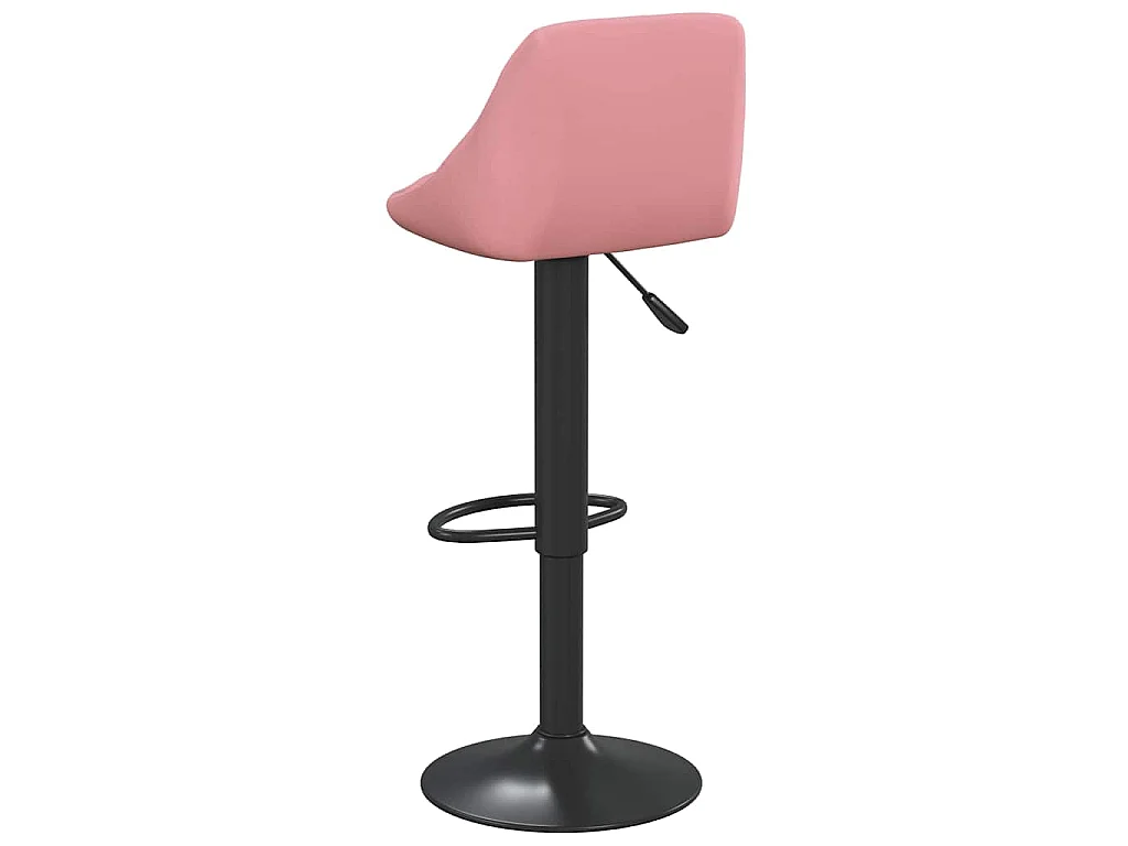 Taburete de cocina de terciopelo rosa