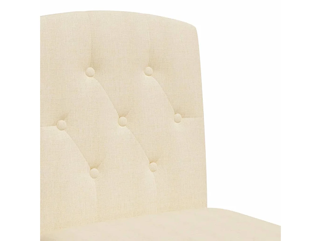 Chaises de bar lot de 2 bois massif d'hévéa et tissu