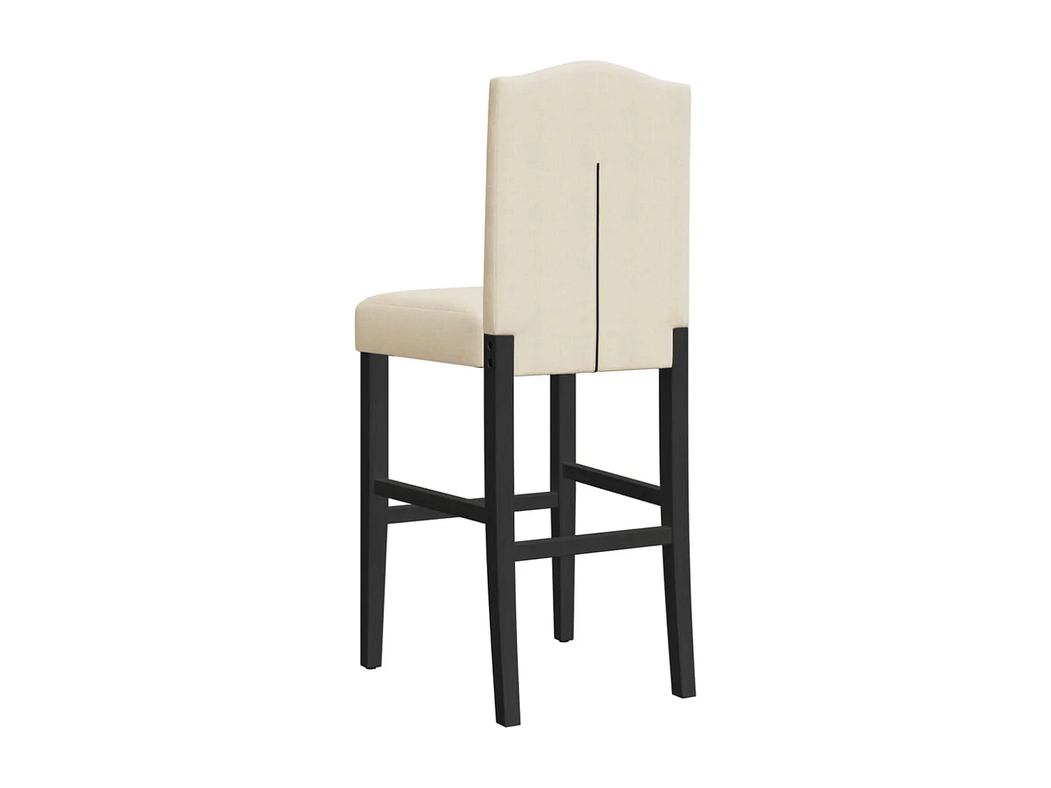 Chaises de bar lot de 2 bois massif d'hévéa et tissu