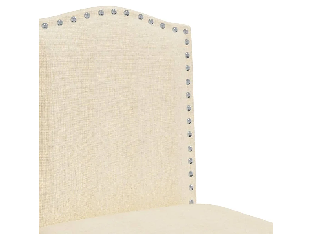 Chaises de bar lot de 2 bois massif d'hévéa et tissu