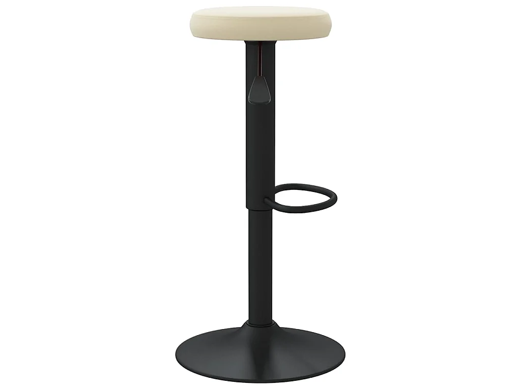 Tabourets de bar lot de 2 crème velours
