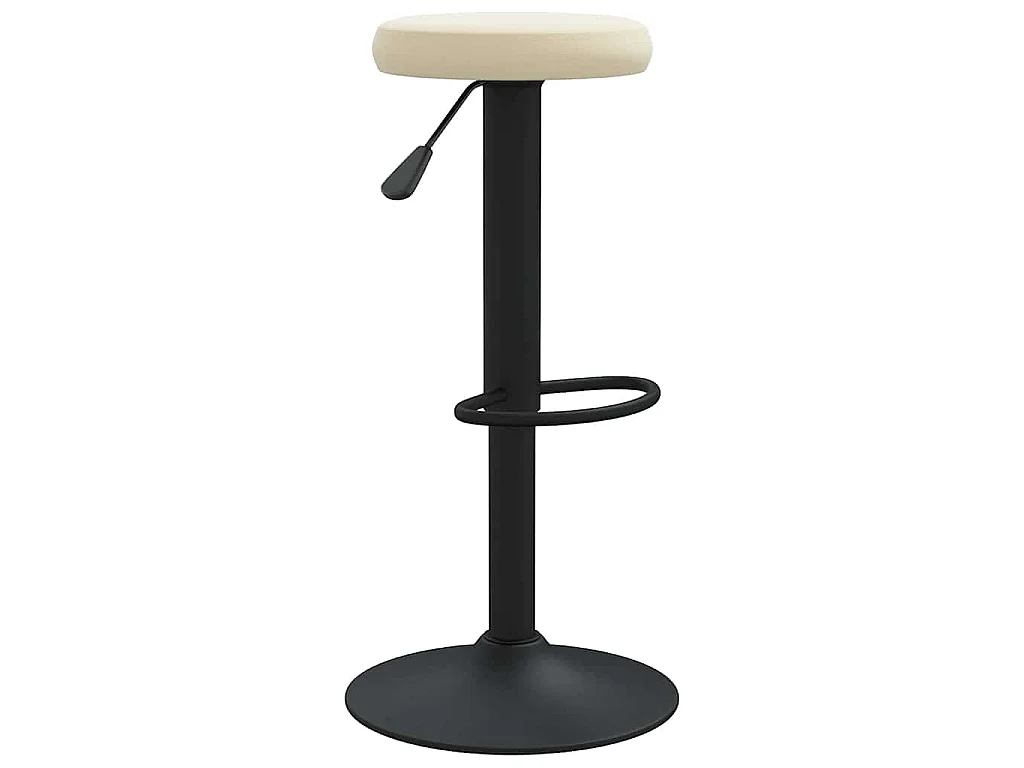 Tabourets de bar lot de 2 crème velours
