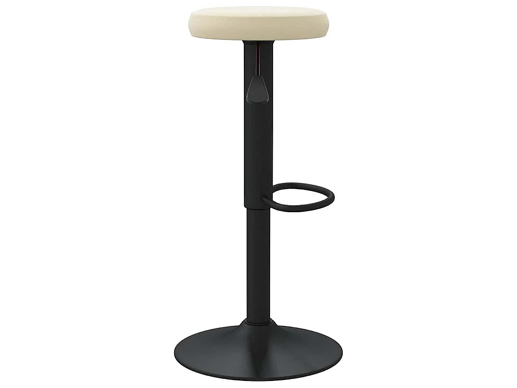 Tabourets de bar lot de 2 crème velours