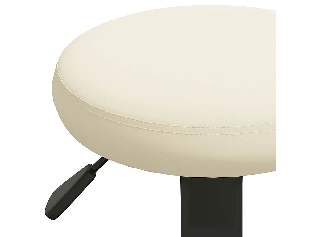 Tabourets de bar lot de 2 crème velours