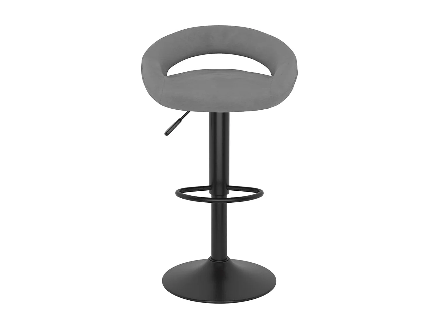 Barhocker 2 Stk. Hellgrau Samt