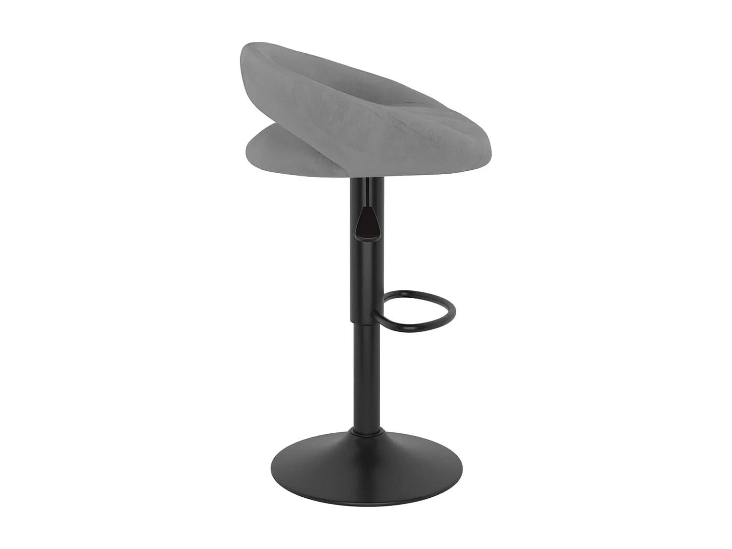 Barhocker 2 Stk. Hellgrau Samt