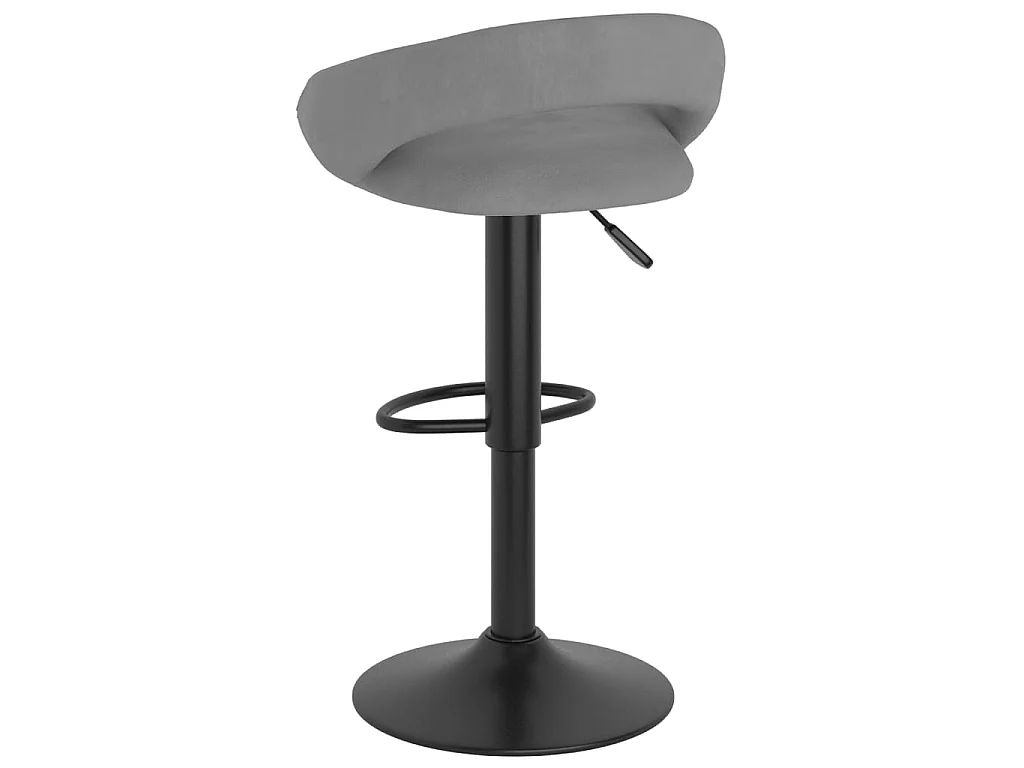 Sgabelli da Bar 2 pz Grigio Chiaro in Velluto