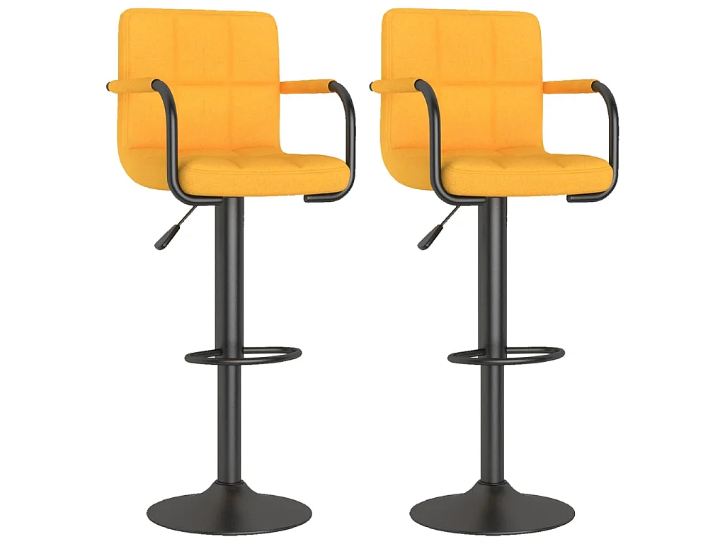 Barkrukken 2 st stof mosterdgeel