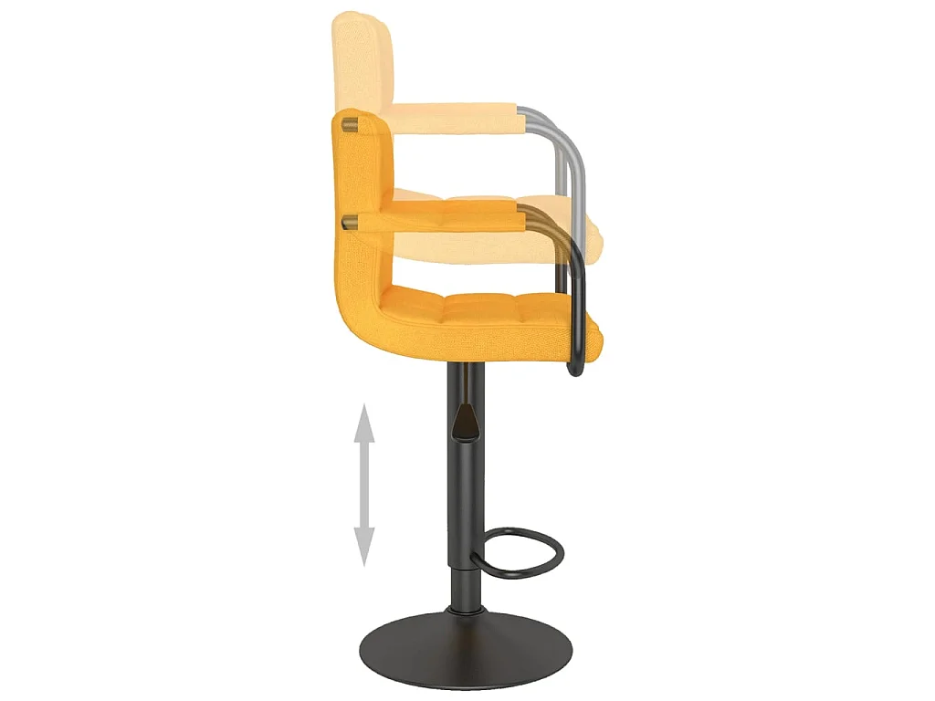 Barkrukken 2 st stof mosterdgeel