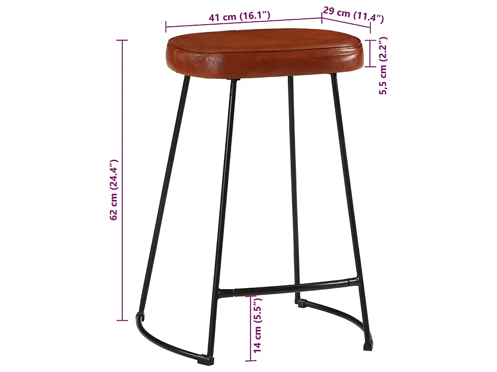 Bancos de bar 2 pcs 41x29x62 cm castanho-escuro