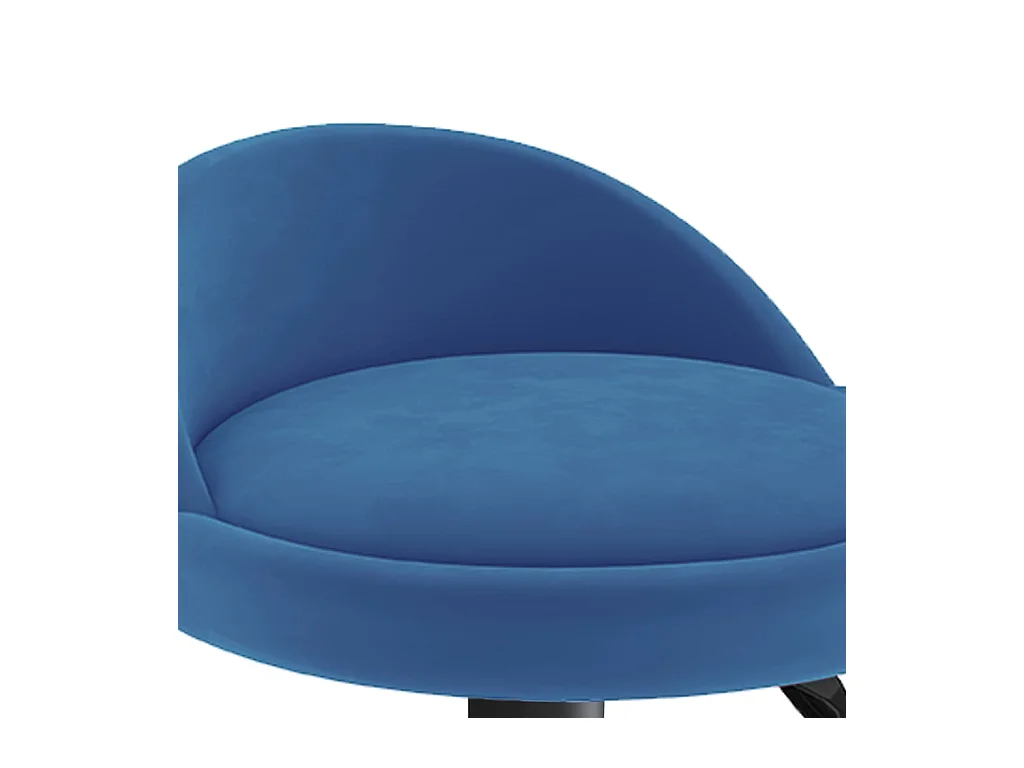Tabourets de bar lot de 2 bleu velours