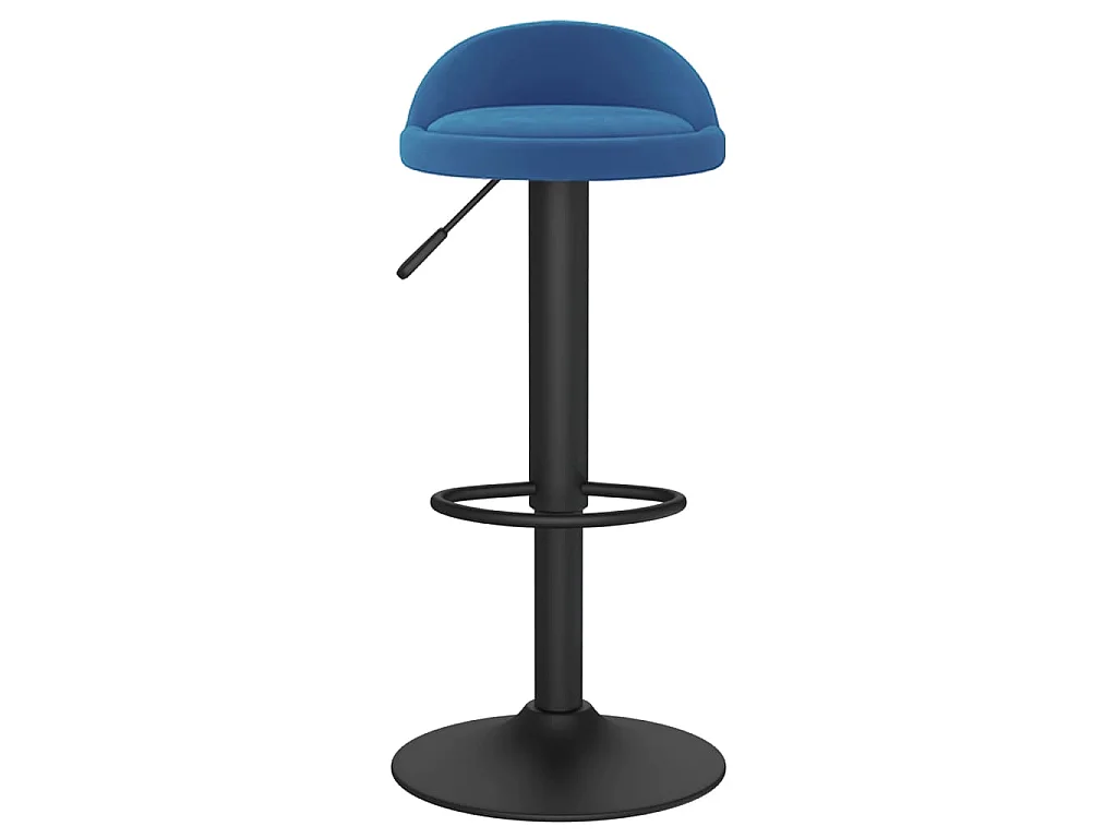 Tabourets de bar lot de 2 bleu velours