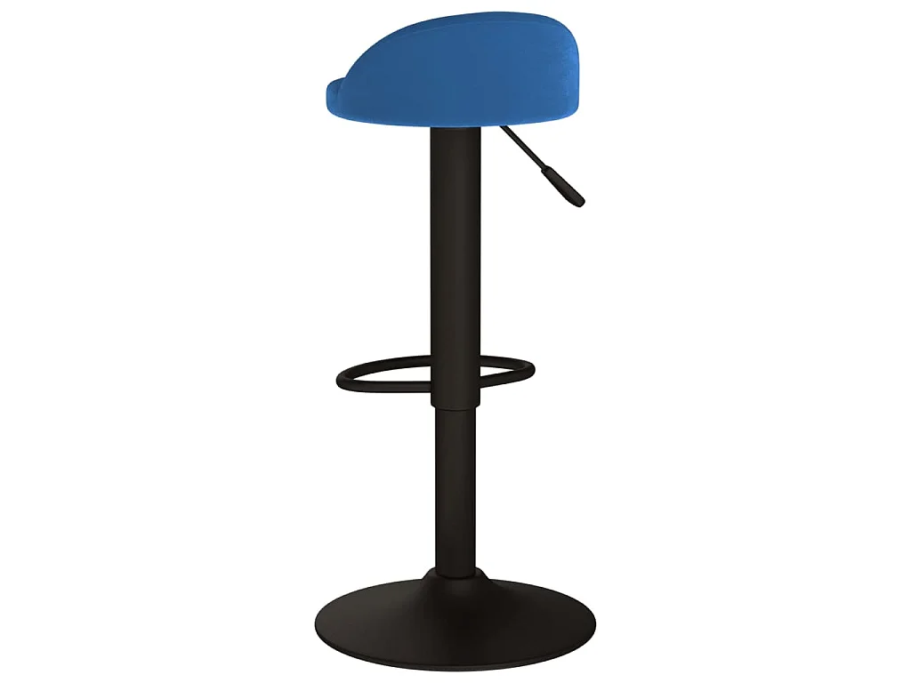 Tabourets de bar lot de 2 bleu velours