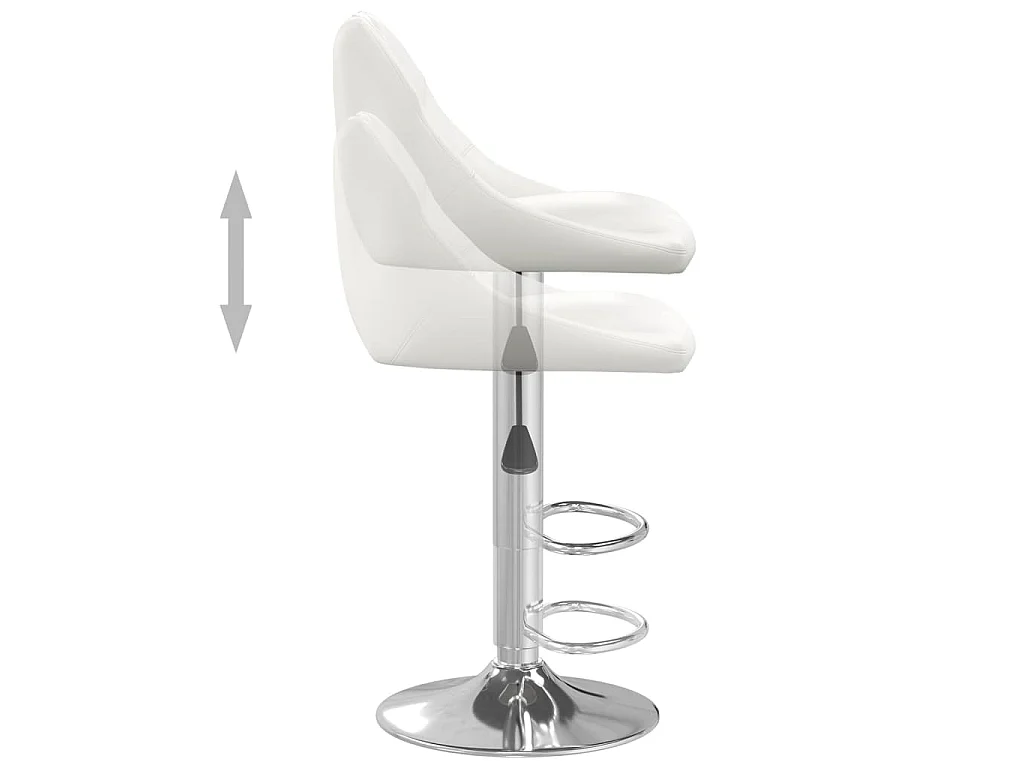 Barkruk kunstleer wit