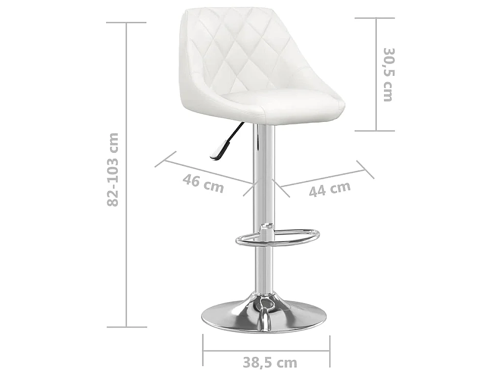 Tabouret de bar Blanc Similicuir