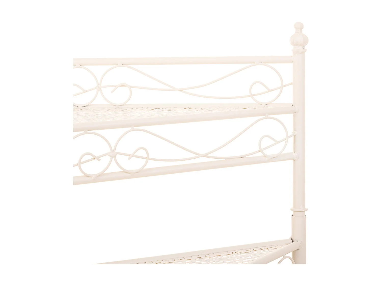 Suporte 3 prateleiras para panelas de ferro forjado branco 55x30x61