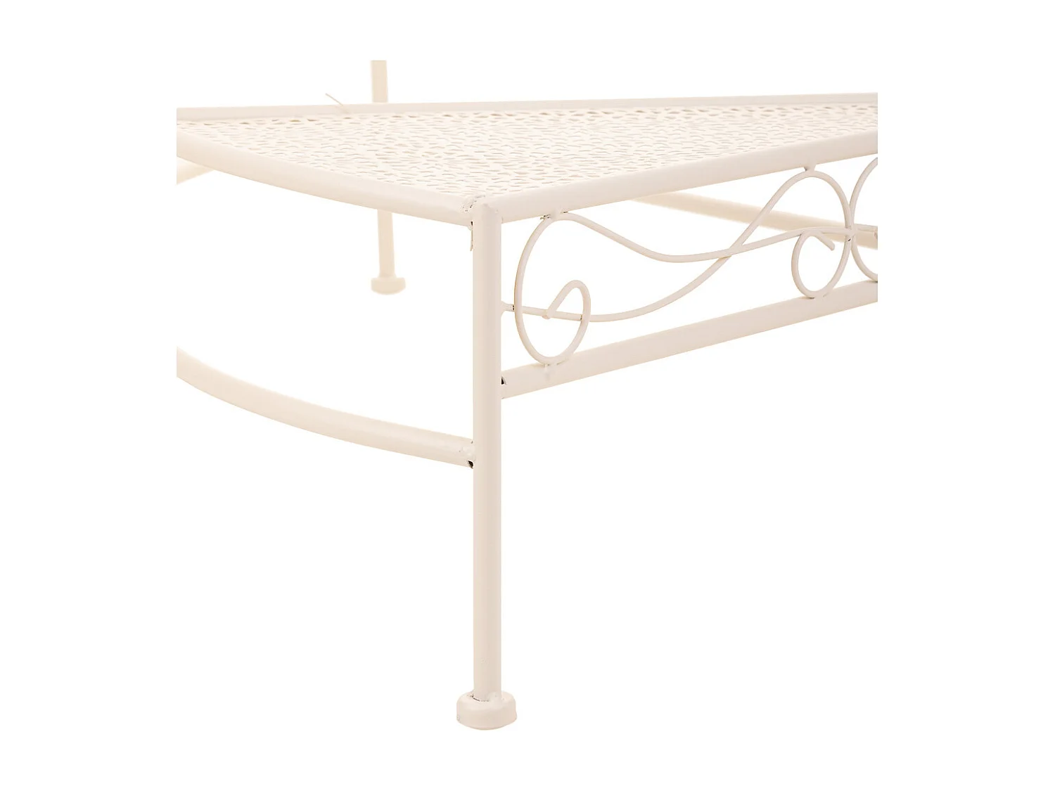 Suporte 3 prateleiras para panelas de ferro forjado branco 55x30x61