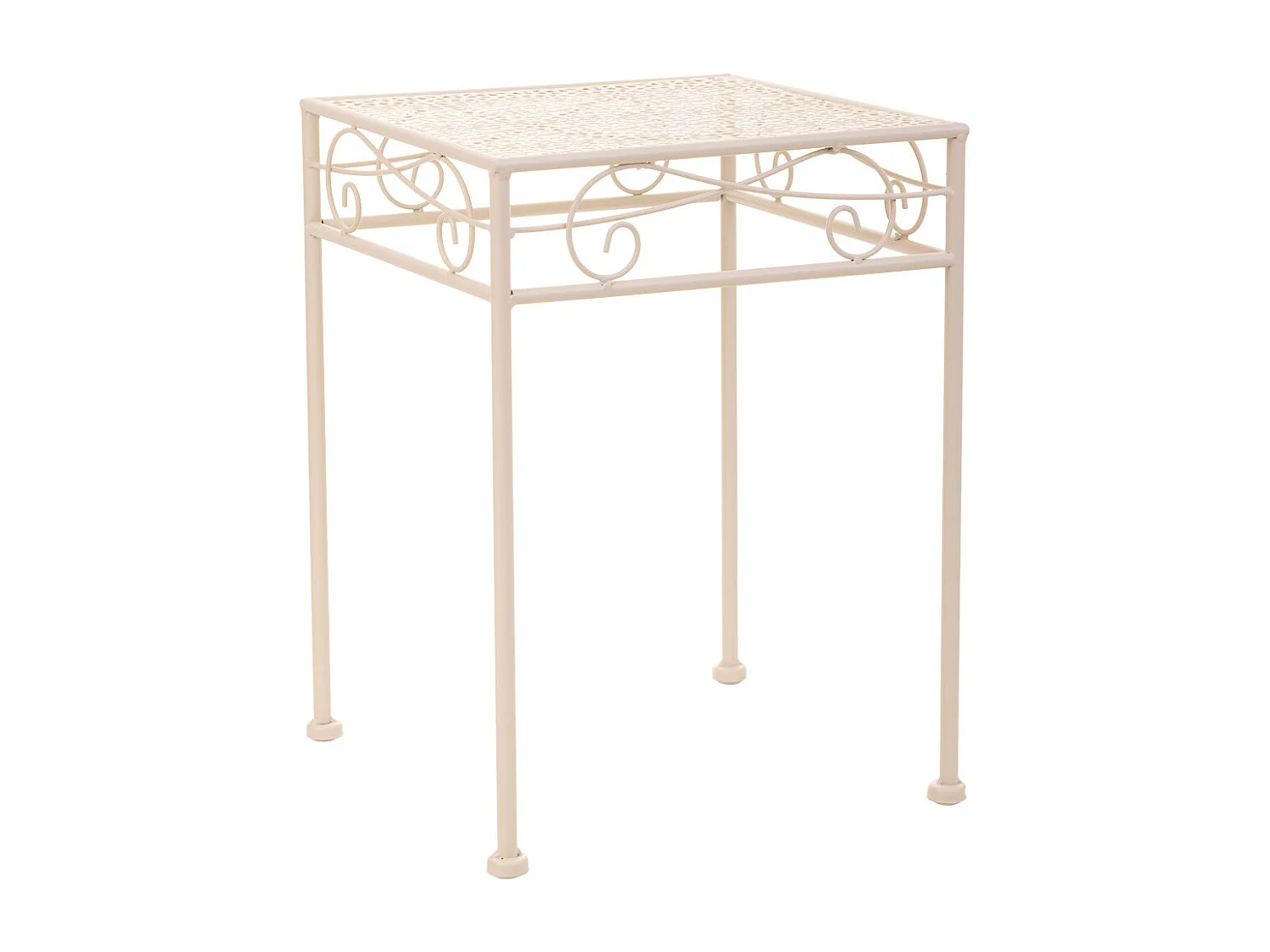 Soportes para macetas, forja, 3 pzas 28x28x28-23x23x33-18x18x28 Blanco