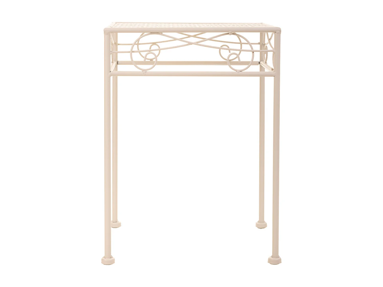 Soportes para macetas, forja, 3 pzas 28x28x28-23x23x33-18x18x28 Blanco