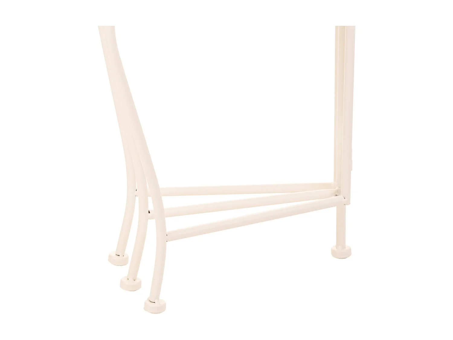 Suporte para 3 panelas de ferro forjado branco 29x33x65