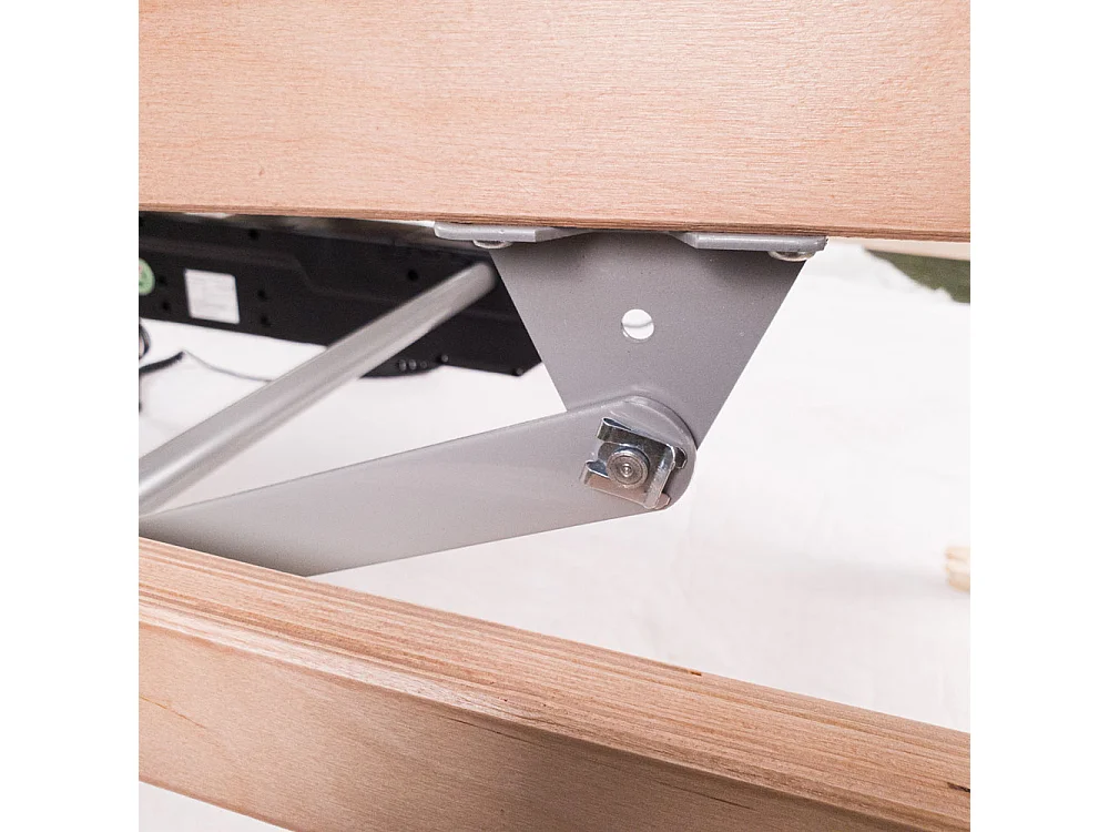 Rete ortopedica motorizzata 80x190 reclinabile elettrica in legno con telecomando per regolazione testa e piedi- Comprarredo