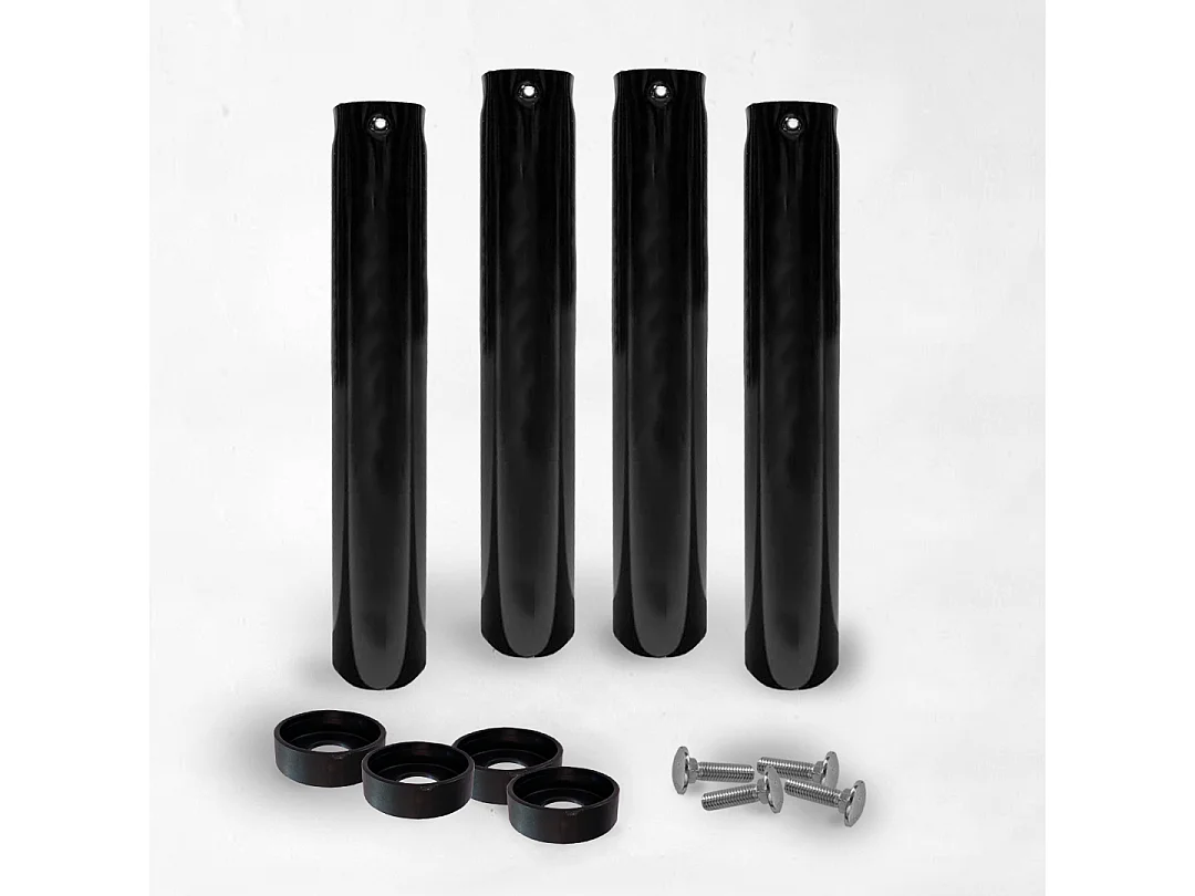 Set 4 piedi di ricambio in metallo 35 cm, per rete a doghe orizzontali o larghe - Comprarredo