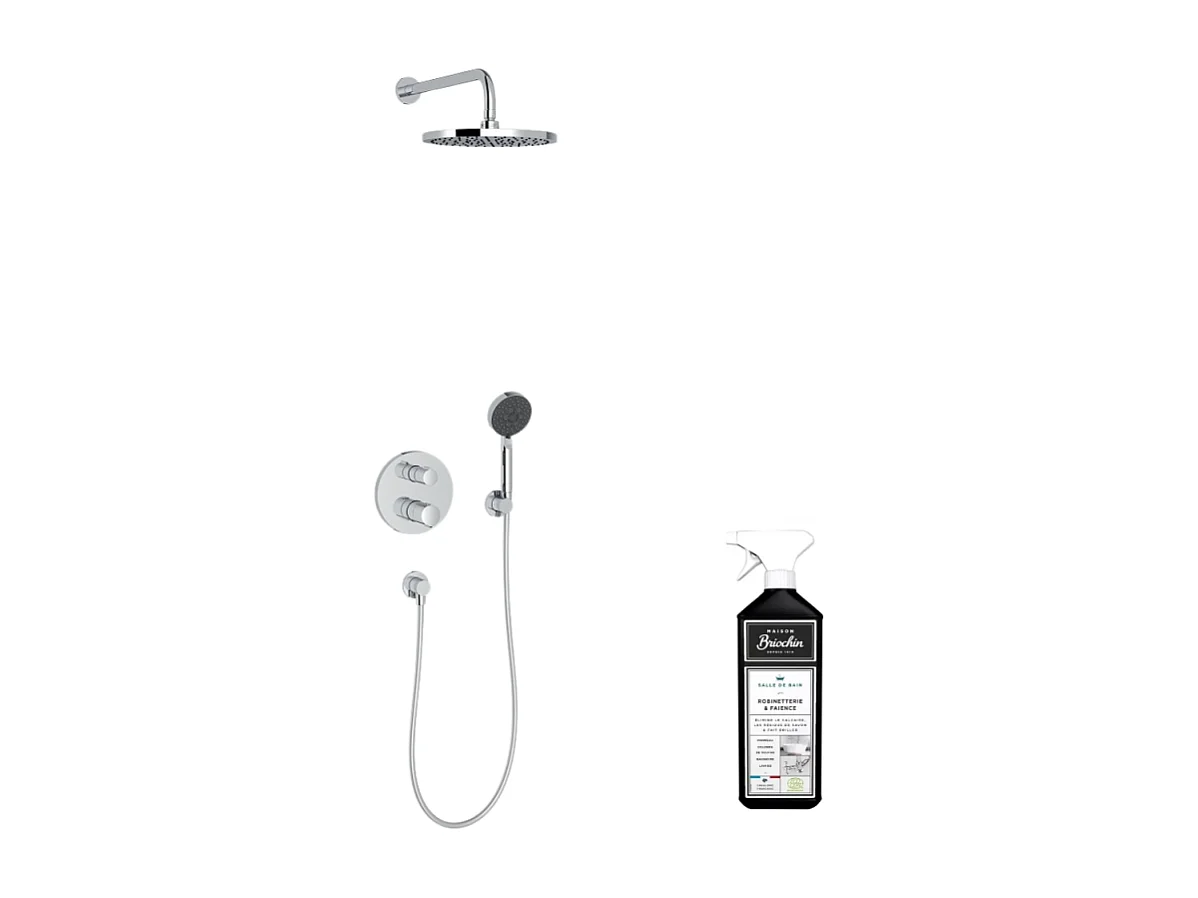 Colonne de douche encastrée thermostatique JACOB DELAFON Modulo + nettoyant